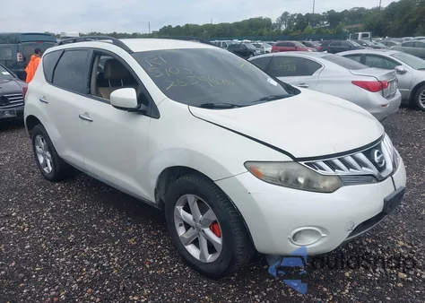 2009 Nissan Murano Sl z USA, uszkodzony, nr VIN JN8AZ18U39W031068